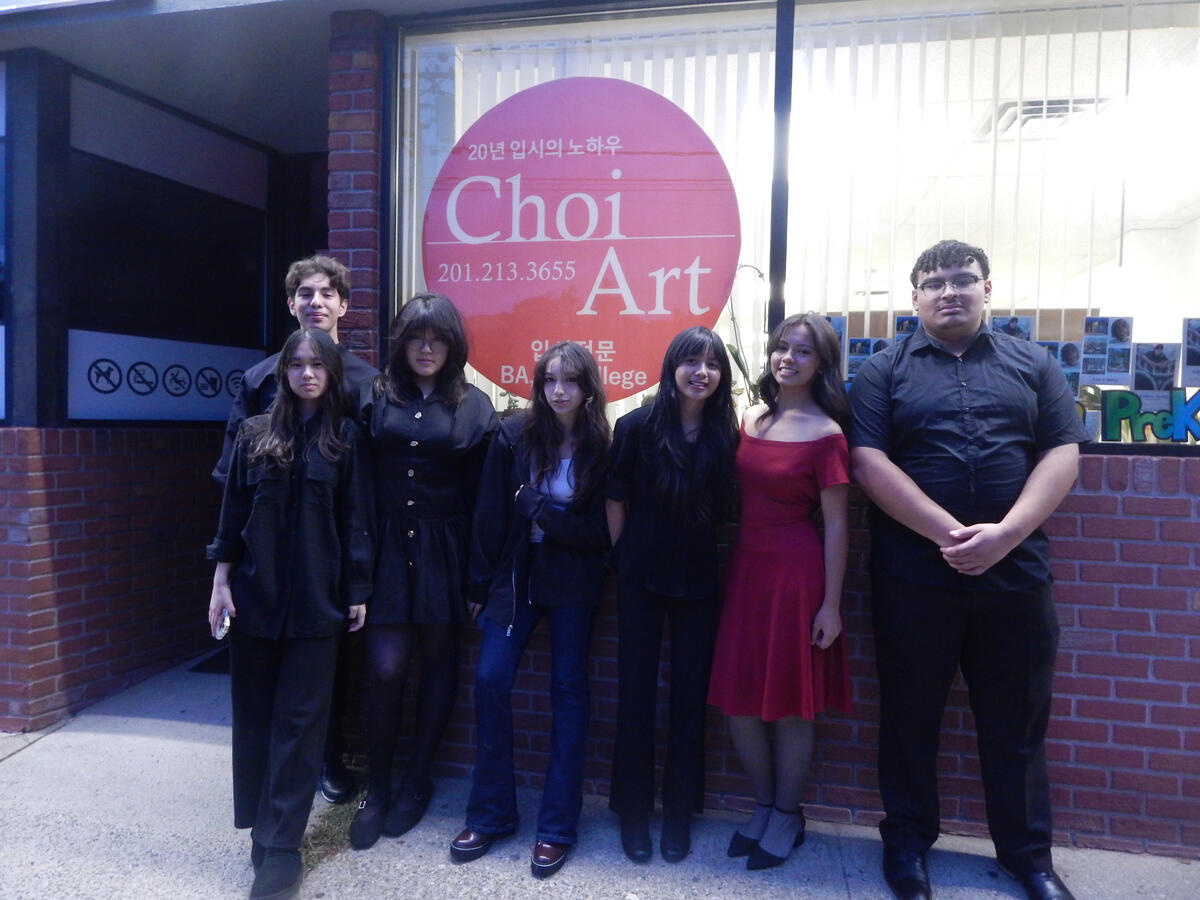 The Open Easel team at Choi Art Studio on October 11, 2025, the opening night of our first gallery.
